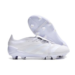 adidas Predator Elite Foldover Tongue FG Blanco Plateado Met