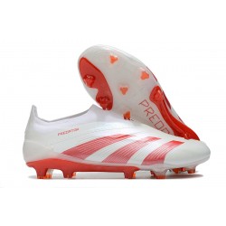 Zapatillas adidas Predator Elite Laceless FG Blanco Rojo