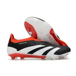 Zapatillas adidas Predator Elite Laceless FG Negro Blanco Rojo