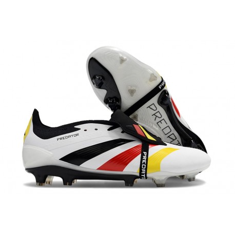 adidas Predator Elite Foldover Tongue FG Blanco Negro Rojo Amarillo