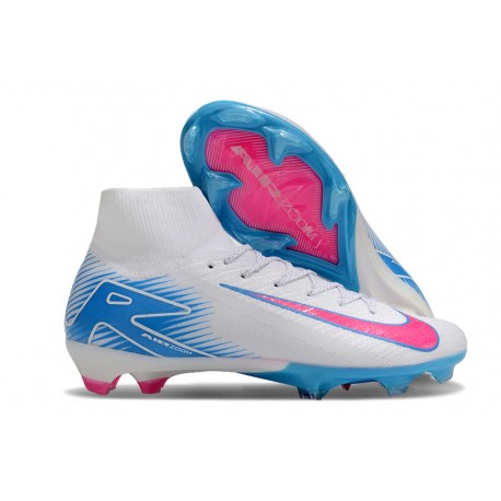 Tacos Nike Mercurial Superfly 10 Elite FG Blanco Azul Rosa