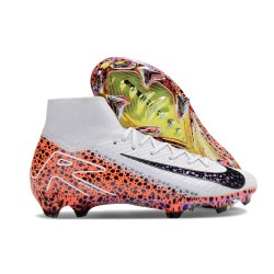 Tacos Nike Mercurial Superfly 10 Elite FG Blanco Naranja Negro