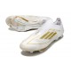 Botas de Futbol adidas F50+ Laceless FG Ftwr Blanco Dorado Met