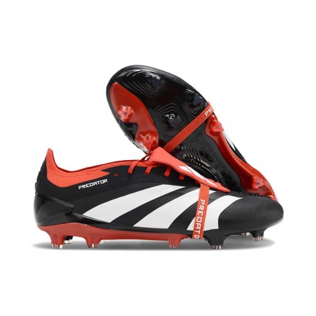 adidas Predator Elite Tongue FG Negro Blanco Rojo