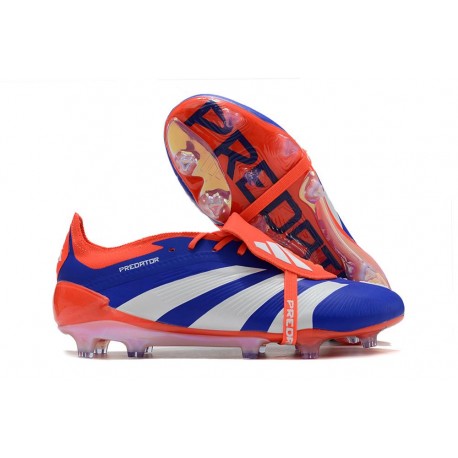 adidas Predator Elite Tongue FG Azul Lúcido Ftwr Blanco Rojo Solar