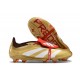 adidas Predator 24 Elite Tongue FG Dorado Met Blanco Rojo