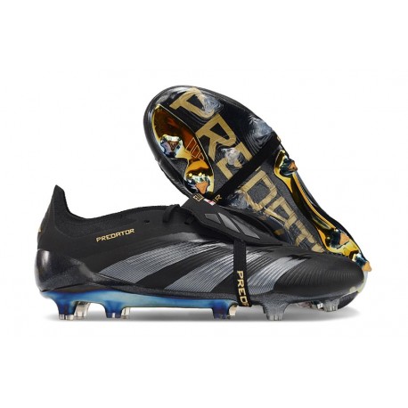 adidas Predator 24 Elite Tongue FG Negro Carbón Dorado Met