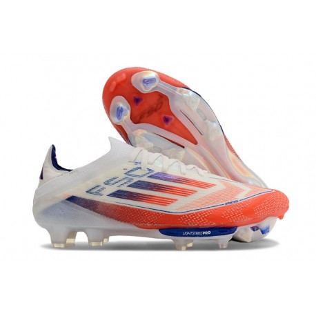 Nuevo adidas F50+Elite FG Blanco Rojo Solar Azul Lúcido
