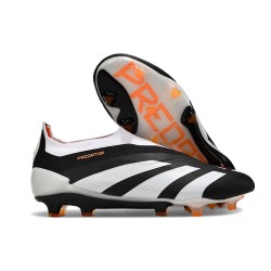 Zapatillas adidas Predator Elite Laceless FG Negro Blanco Naranja