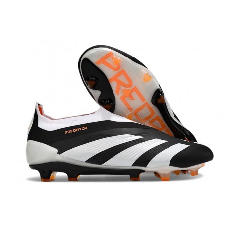 Zapatillas adidas Predator Elite Laceless FG Negro Blanco Naranja