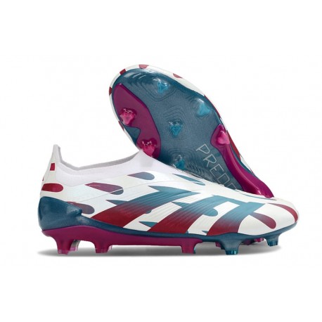 Zapatillas adidas Predator Elite Laceless FG Blanco Rosso Azul