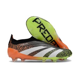 Zapatillas adidas Predator Elite Laceless FG Naranja Negro Blanco Verde