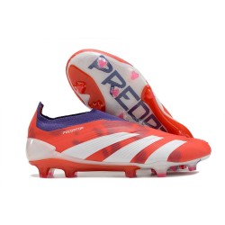 Zapatillas adidas Predator Elite Laceless FG Rojo Blanco