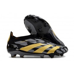 Zapatillas adidas Predator Elite Laceless FG Negro Dorado Met