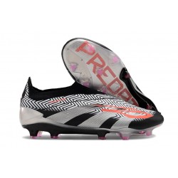 Zapatillas adidas Predator Elite Laceless FG Plata Negro Rojo