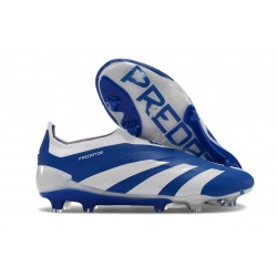 Zapatillas adidas Predator Elite Laceless FG Azul Blanco