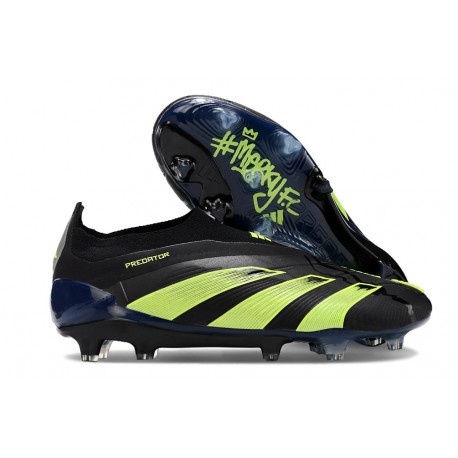 Zapatillas adidas Predator Elite Laceless FG Negro Verde
