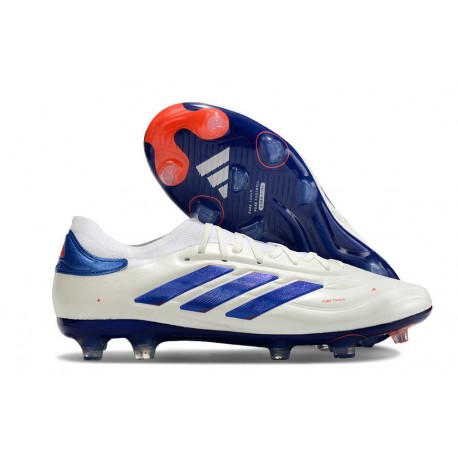 adidas Copa Pure 2 + Elite FG Piel Ftwr Blanco Azul Lúcido Rojo