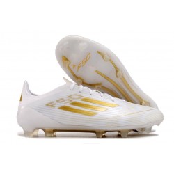 Zapatillas adidas F50 Elite FG Ftwr Blanco Dorado Met