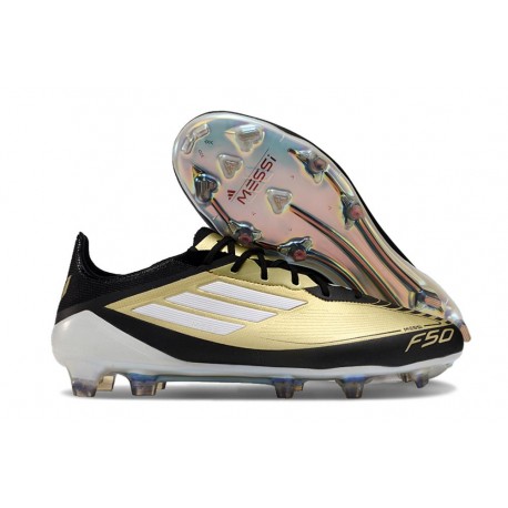 Zapatillas adidas F50 Elite FG Dorado Met Negro Blanco
