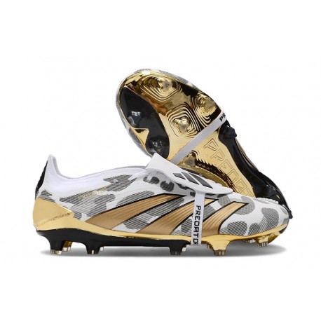 adidas Predator 24 Elite Tongue FG Blanco Oro