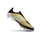 Botas de Futbol adidas F50+ Laceless FG X Messi Dorado Met Negro Blanco