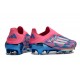 Botas de Futbol adidas F50+ Laceless FG Solar Azul Ftwr Blanco Solar Rosa