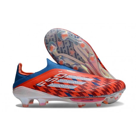 Botas de Futbol adidas F50+ Laceless FG Rojo Azul Blanco