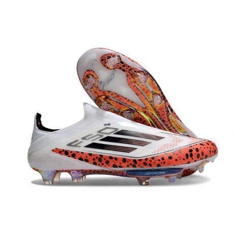Botas de Futbol adidas F50+ Laceless FG X Messi Blanco Rojo Negro
