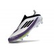 Botas de Futbol adidas F50+ Laceless FG X Messi Ftwr Blanco Negro Morado Unity