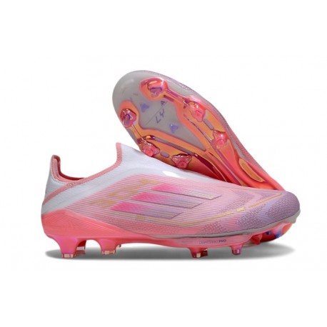 Botas de Futbol adidas F50+ Laceless FG Rosa Blanco