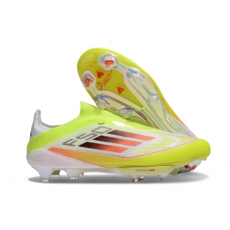 Botas de Futbol adidas F50+ Laceless FG Amarillo Blanco