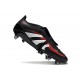 Adidas Predator Elite Tongue FG Negro Gris Four Rojo Lúcido