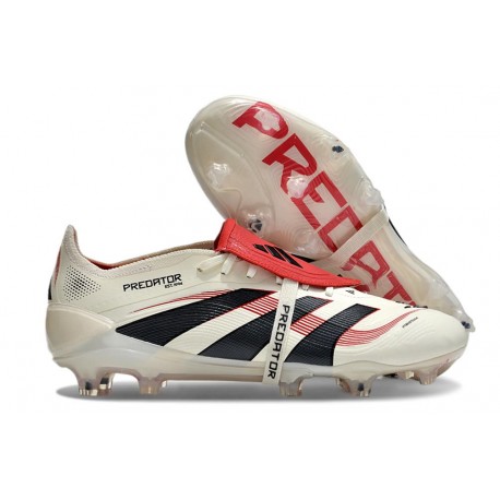 Adidas Predator Elite Tongue FG Blanco Off Negro Rubí Puro