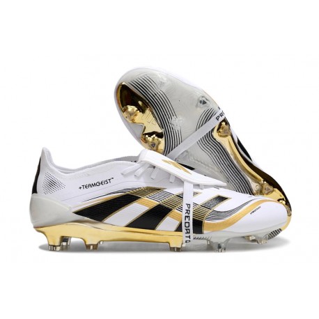 Adidas Predator Elite Tongue FG Ftwr Blanco Dorado Met