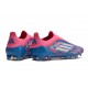 Botas adidas F50 Elite Laceless FG Solar Azul Ftwr Blanco Solar Rosa