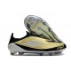 Botas adidas F50 Elite Laceless FG Dorado Met Negro Blanco