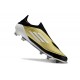 Botas adidas F50 Elite Laceless FG Dorado Met Negro Blanco