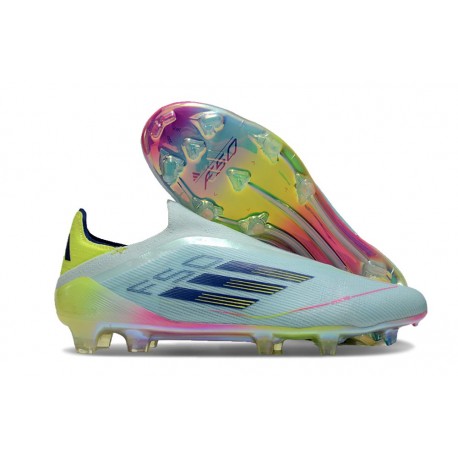 adidas F50 Elite Laceless FG Casi Azul Azul Semilúcido Semi Amarillo 