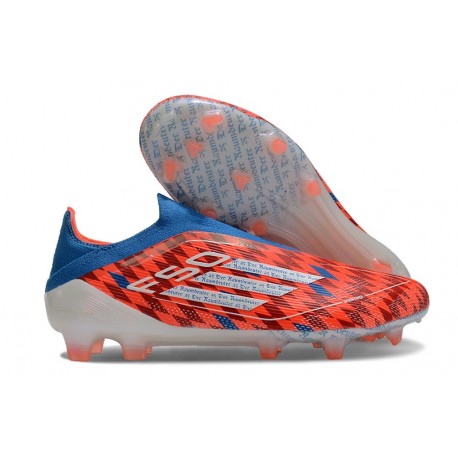 Botas adidas F50 Elite Laceless FG Rojo Azul Blanco