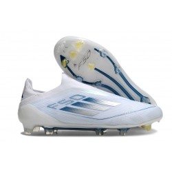 Botas adidas F50 Elite Laceless FG Blanco Azul