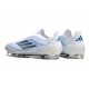 Botas adidas F50 Elite Laceless FG Blanco Azul