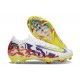 Botas Nike Zoom Mercurial Vapor 16 Elite FG Blanco Amarillo Violeta Rojo