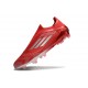 Botas adidas F50 Elite Laceless FG Rojo Plata