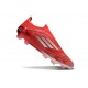 Botas adidas F50 Elite Laceless FG Rojo Plata