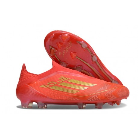 Botas adidas F50 Elite Laceless FG Rojo Dorado Met Rojo Vivo