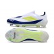 Botas adidas F50 Elite Laceless FG Blanco Amarillo Solar Azul Lúcido