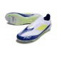Botas adidas F50 Elite Laceless FG Blanco Amarillo Solar Azul Lúcido