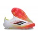 Botas adidas F50 Elite Laceless FG Blanco Negro Amarillo Solar
