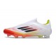 Botas adidas F50 Elite Laceless FG Blanco Negro Amarillo Solar